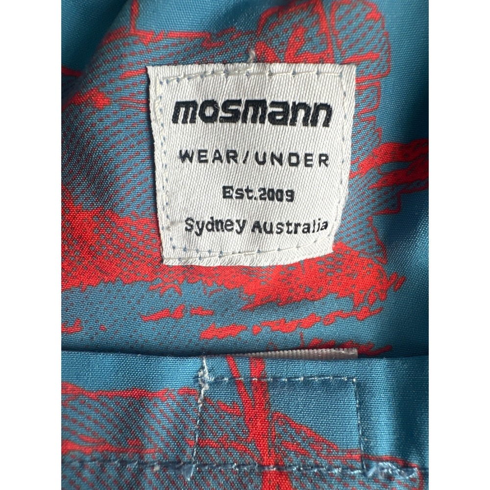Mosmann Australia Mens Blue Red Palm Tree Swim Trunks Board Shorts Size M - Picture 6 of 7